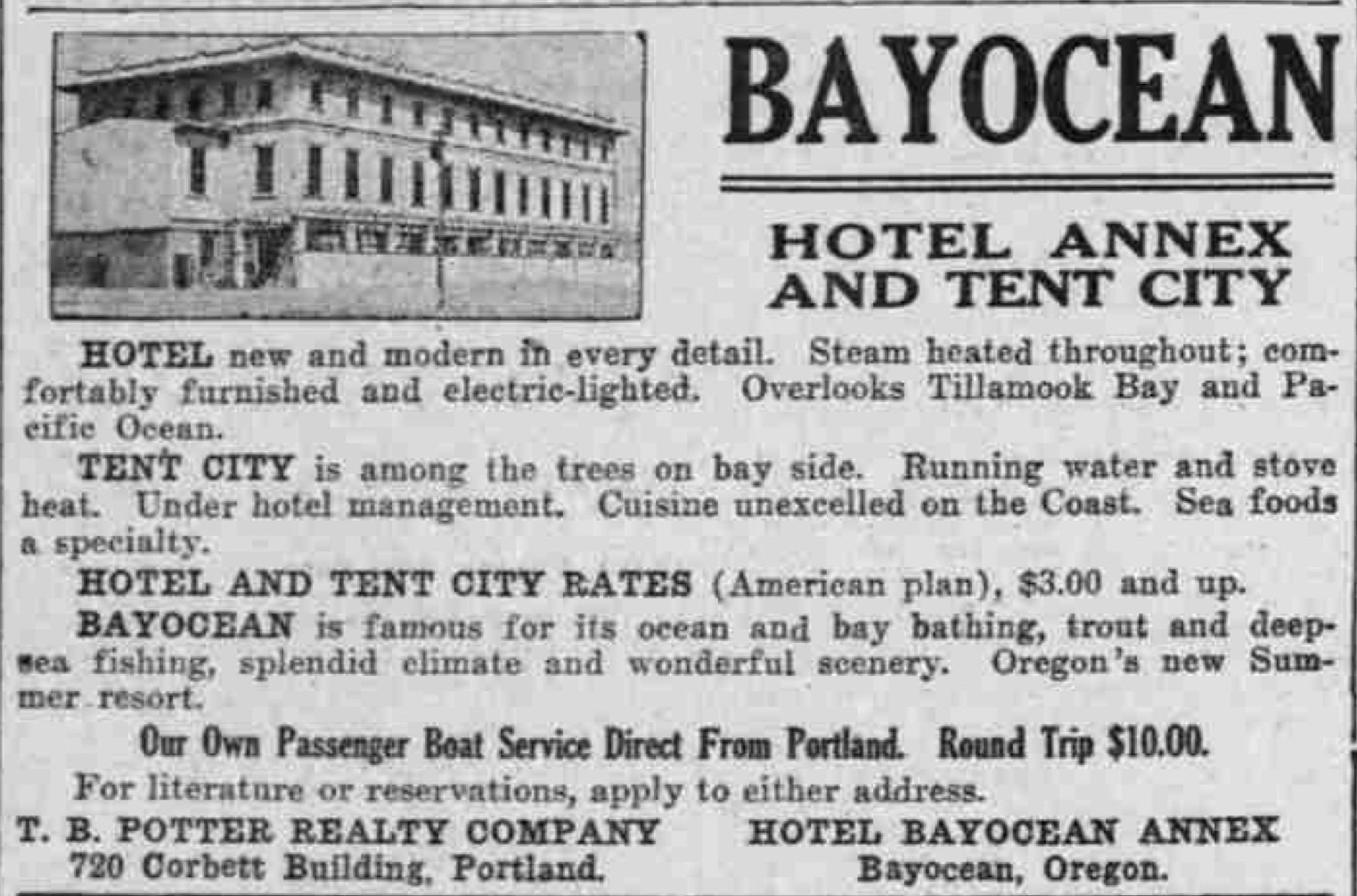 6. Bayocean, Oregon - "The Atlantic City of the West" (Sunday Oregonian, July 23, 1911, Public domain)