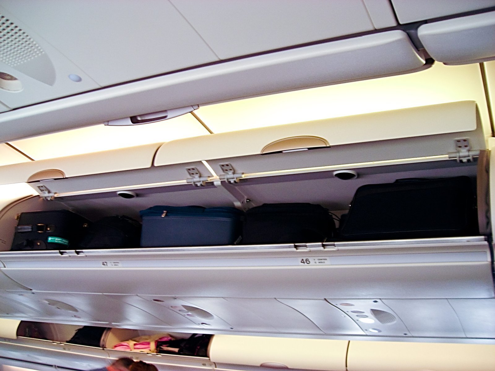 7. Stuffing Oversized Bags Into the Overhead Bin (By User:Mattes, Public domain)